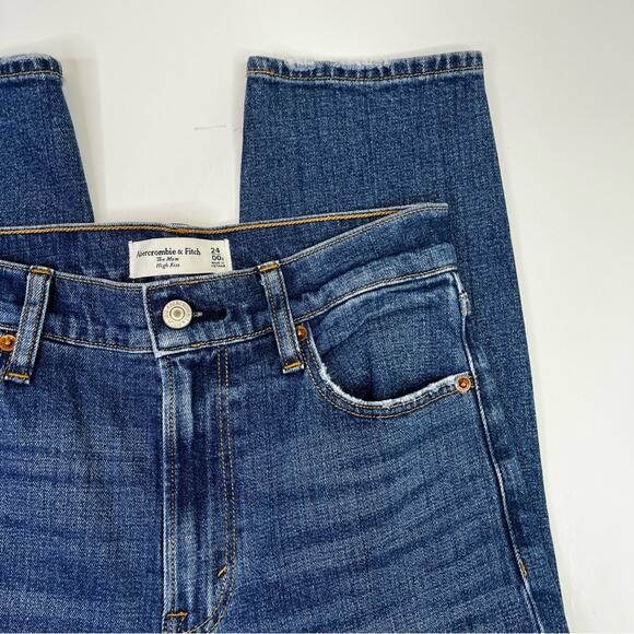 Abercrombie & Fitch The Mom High Rise Distressed jeans medium wash - 24 - Picture 5 of 11